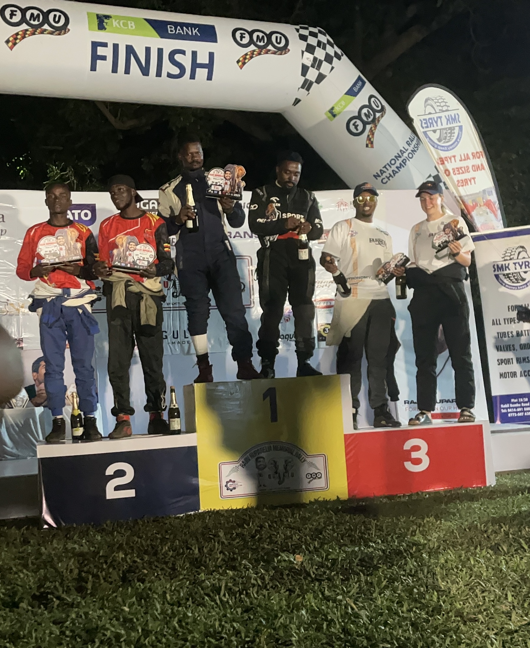 Jinja Rally Podium Celebration